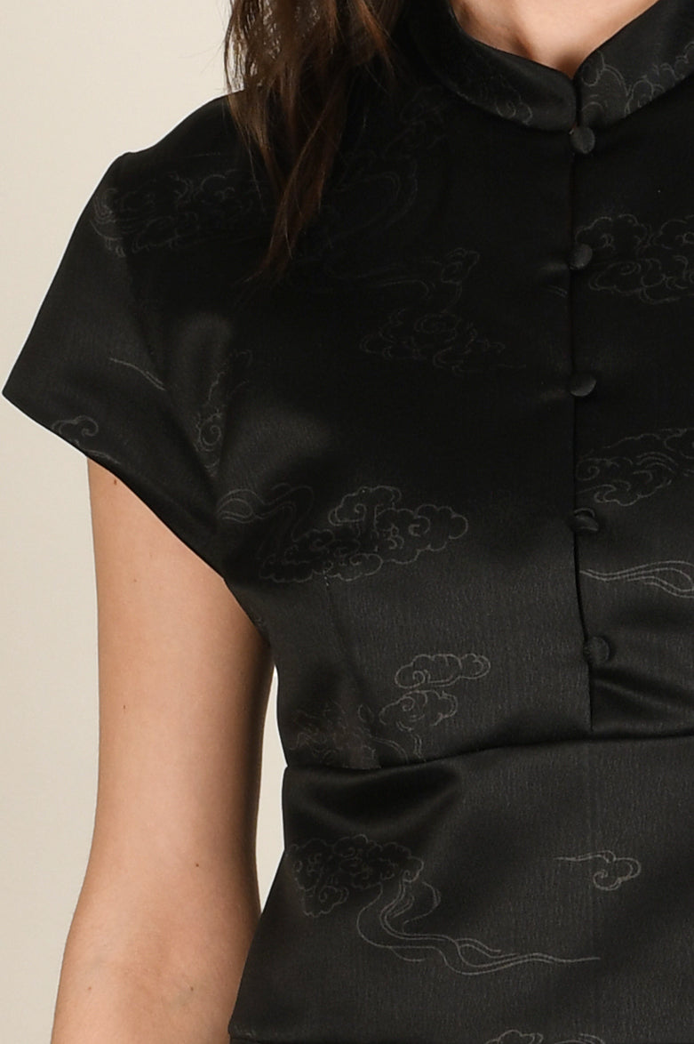 Japanese Satin Qipao Dress #20