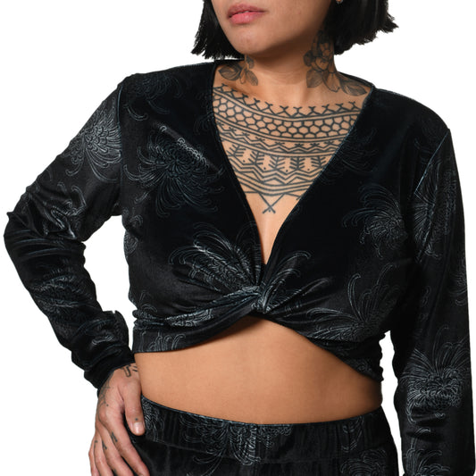 Japanese Velvet Wrap Top #16