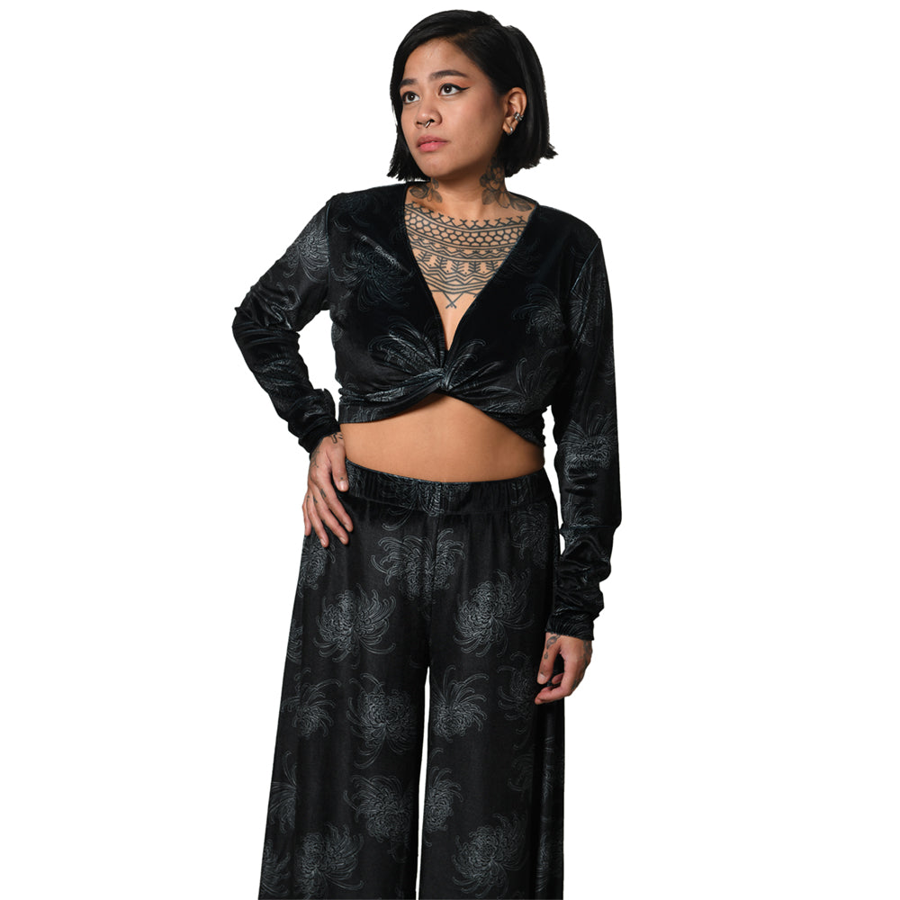 Japanese Velvet Wrap Top #16