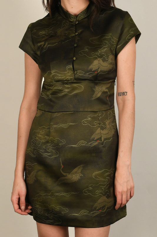 Japanese Satin Qipao Dress #18