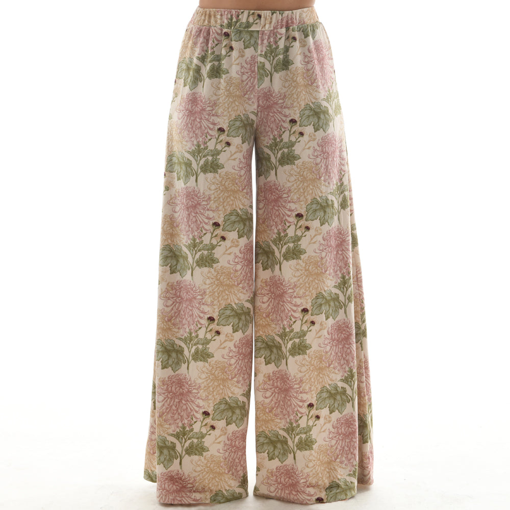 Oriental Velvet Wide Leg Pants #6