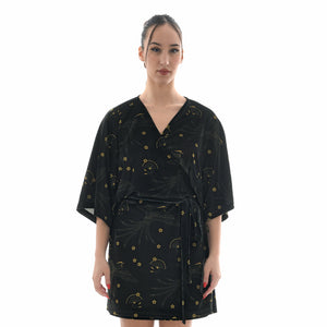 Japanese Velvet Mini Wrap Dress #15