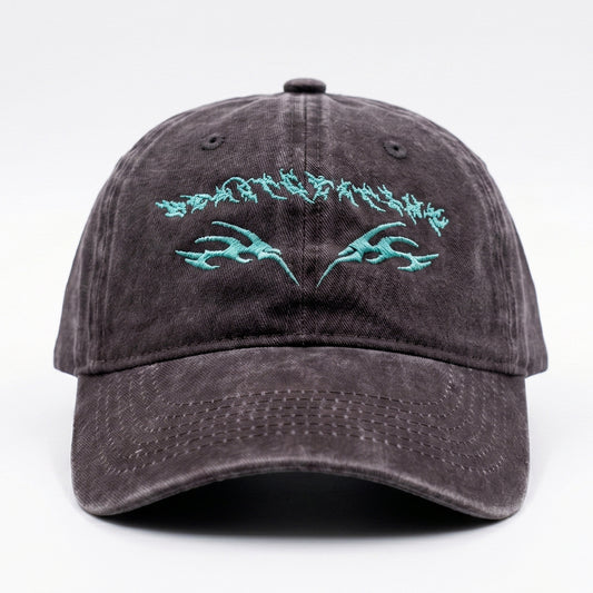 HeartbeatInk Tribal Brown Stonewashed Cap