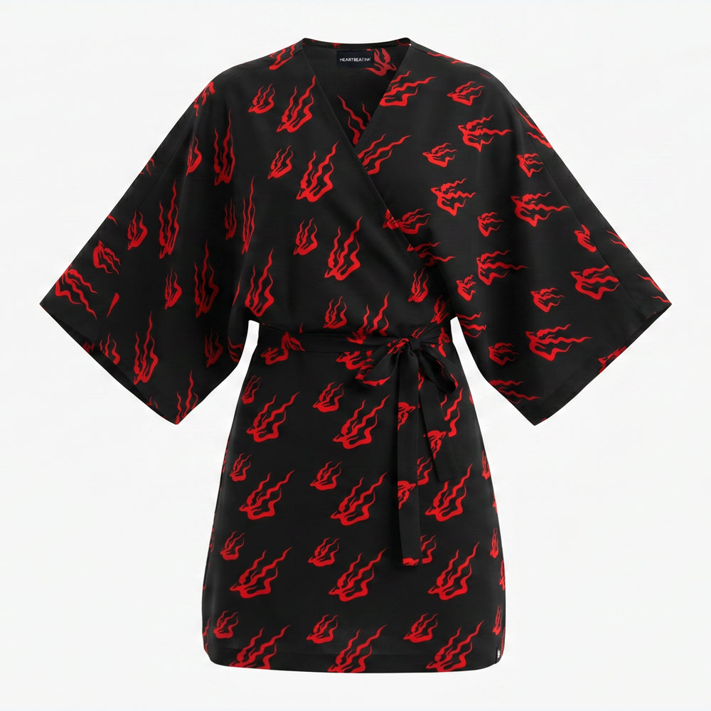 Japanese Mini Wrap Kimono Dress #14