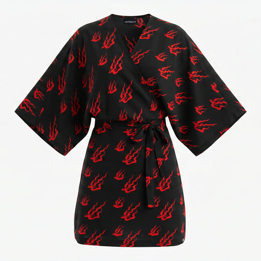 Japanese Mini Wrap Kimono Dress #14
