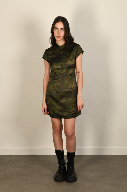 Japanese Satin Qipao Dress #18