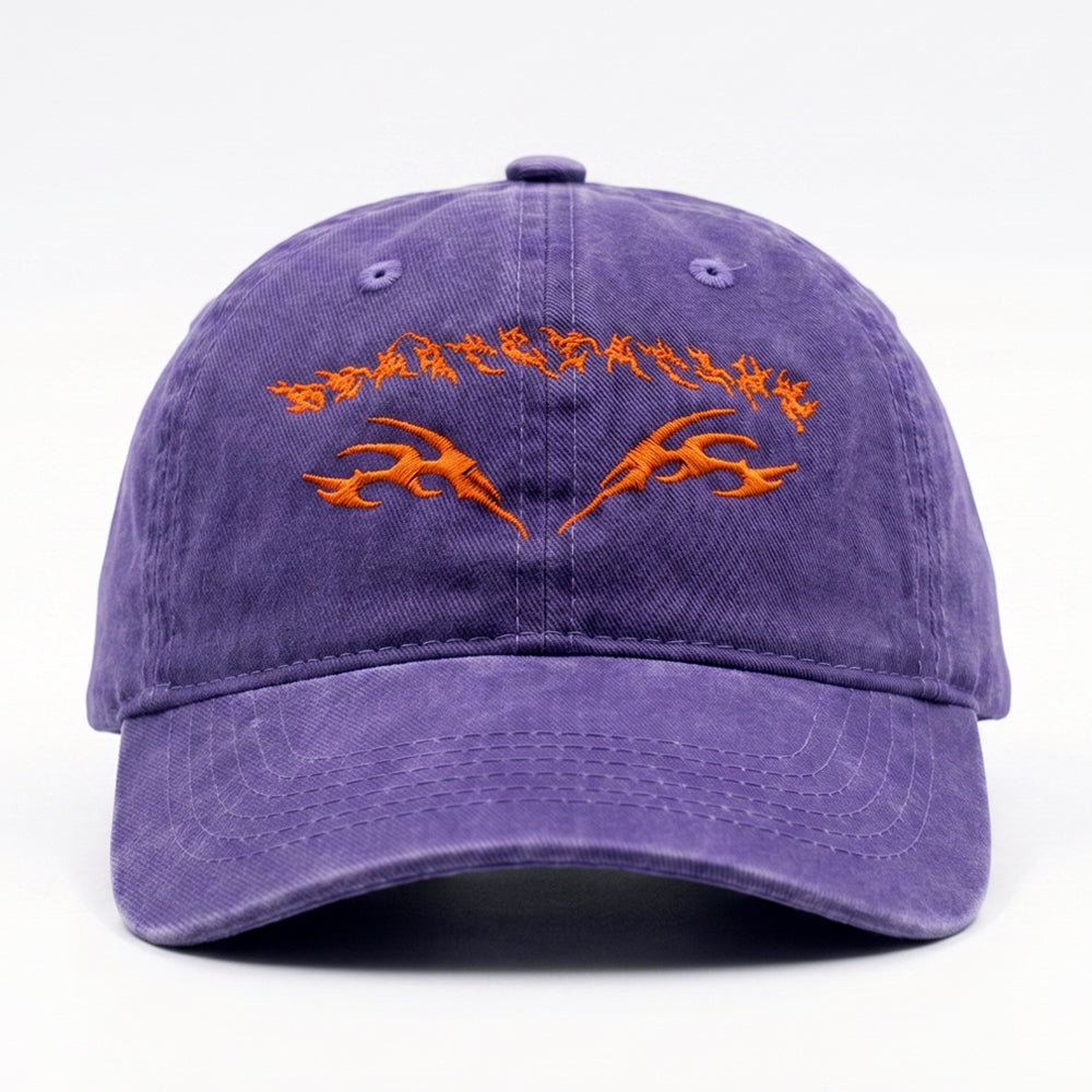 HeartbeatInk Tribal Purple Stonewashed Cap