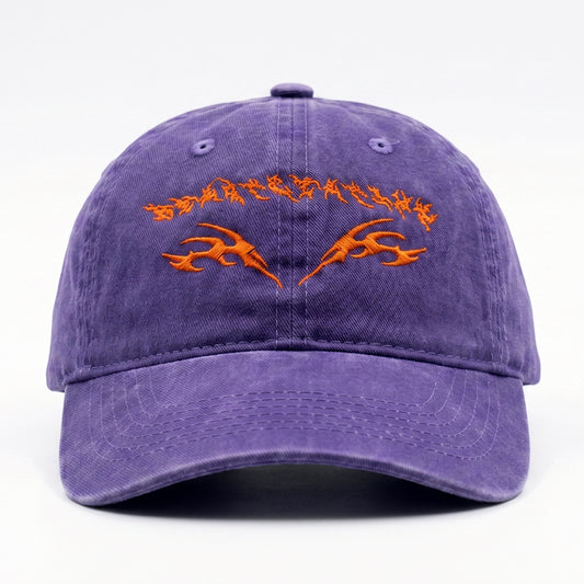 HeartbeatInk Tribal Purple Stonewashed Cap
