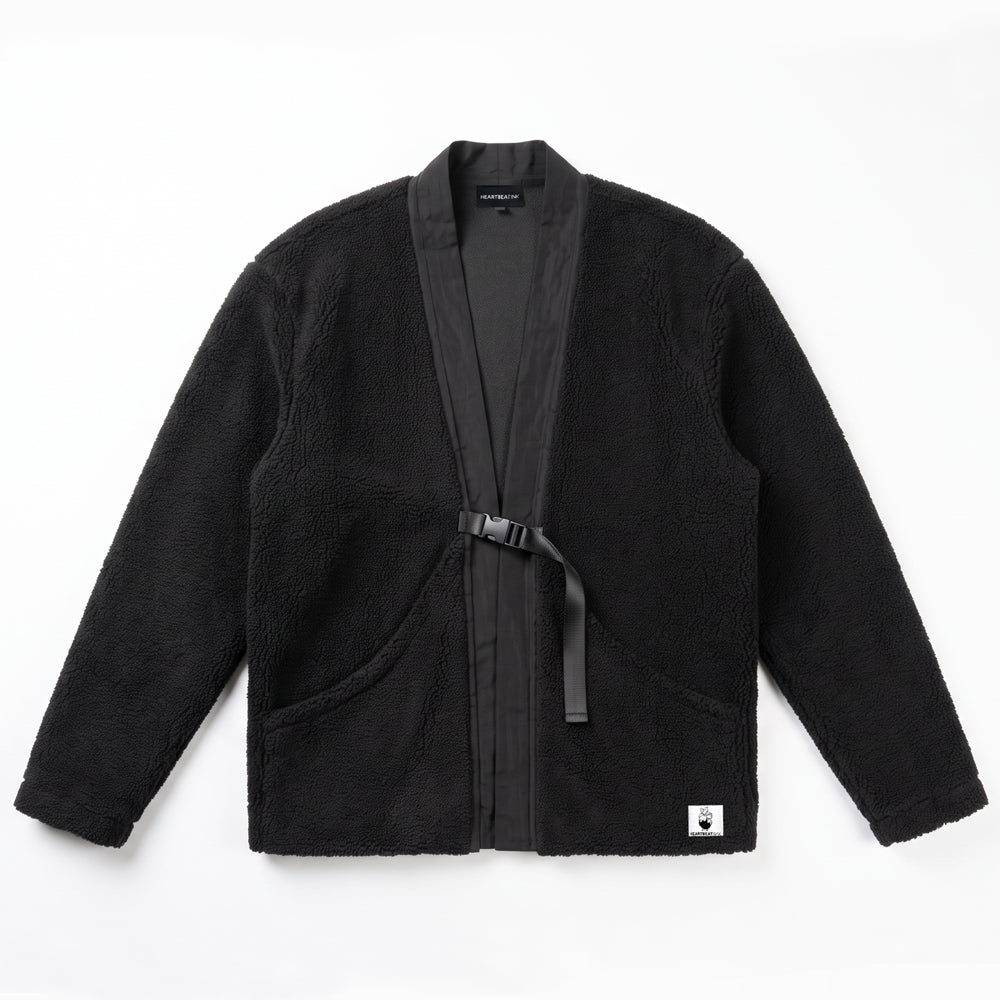 Black Sherpa Kimono Jacket
