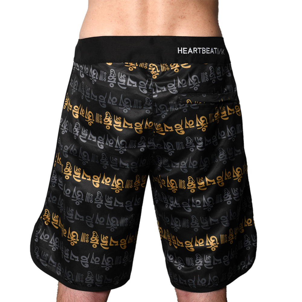 Tibetan Mantra Script Board Shorts