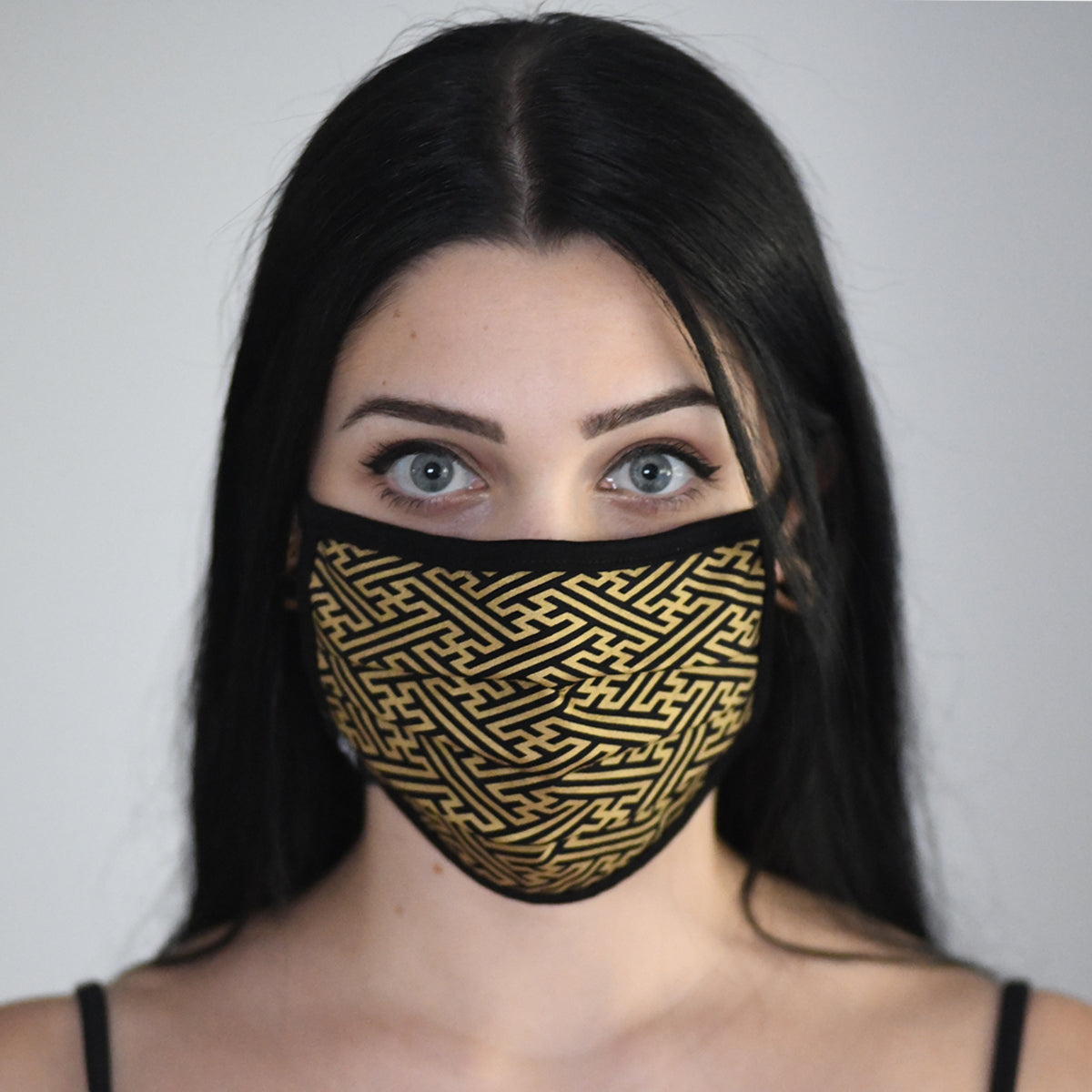 Sacred Geometry Sayagata Face Mask