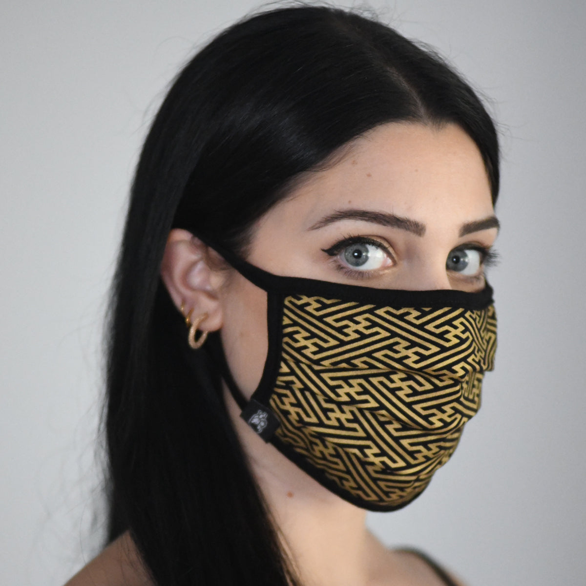 Sacred Geometry Sayagata Face Mask