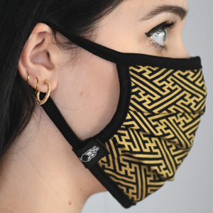 Sacred Geometry Sayagata Face Mask