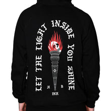 Load image into Gallery viewer, Let the Light Inside You Shine Zip-Up Hoodie