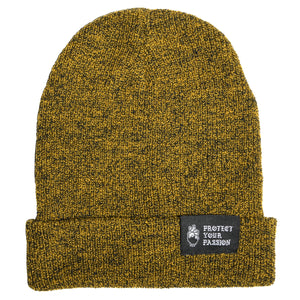 HeartbeatInk Protect Your Passion Mustard Beanie