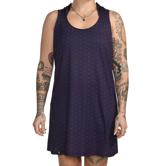 Geometric Hooded Tank Dress #14